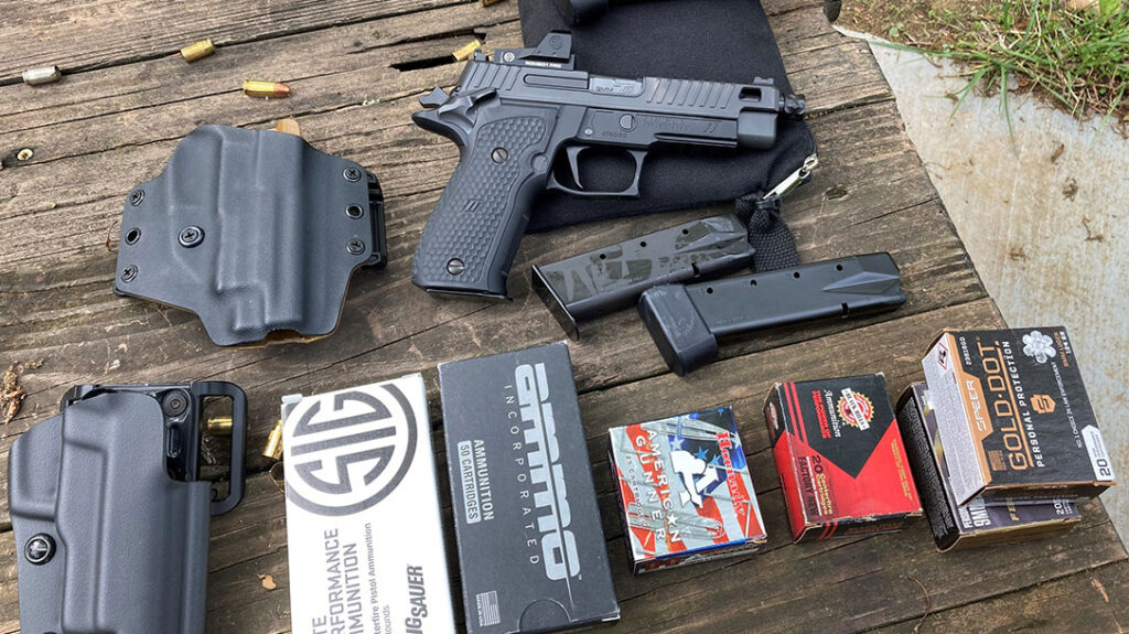 The Sig Sauer P226 Zev is more than just distinctive aesthetics. The SAO trigger, threaded barrel and ROMEO1PRO red-dot are indicators of that.