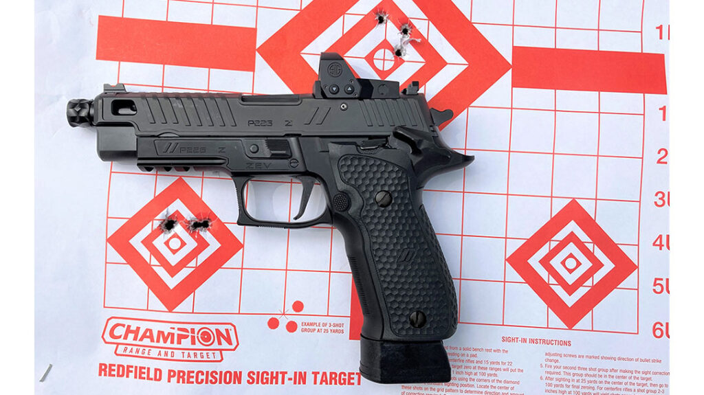 The Sig Sauer P226 Zev proved to be accurate throughout all testing.
