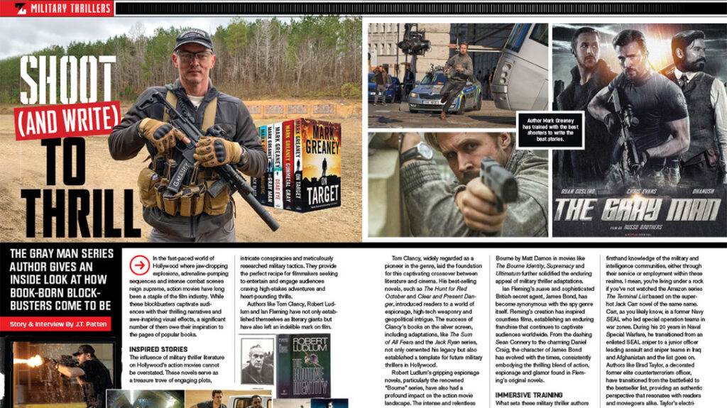Military Thrillers Shoot and Write to Thrill in the September/October 2023 Issue of Tactical Life Magazine.