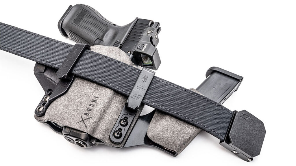 Writers were given the opportunity to test the holster with the Safariland EDC belt.