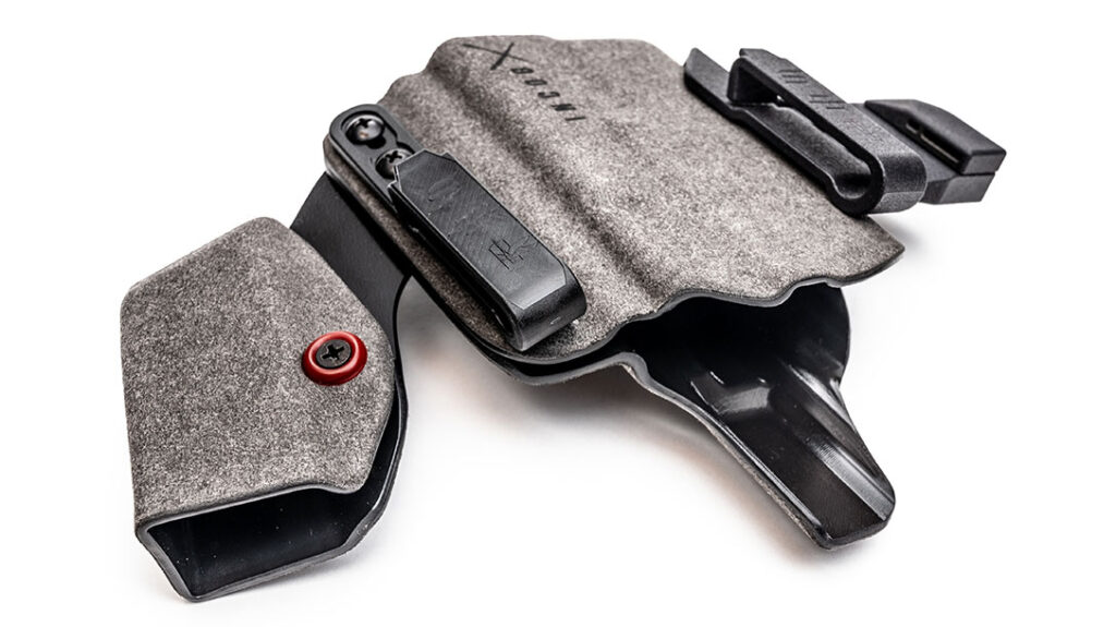 Haley designed the Safariland IncogX IWB so the gun and extra magazine could be easily removed as a single unit.