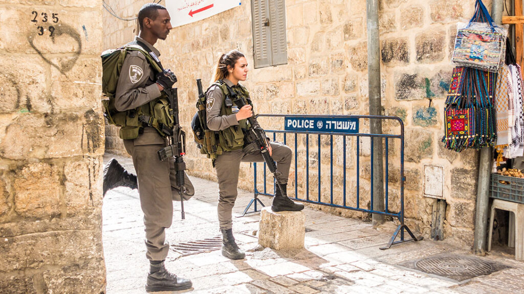 Security in Israel goes far beyond the airport. Security personnel attend every major event.