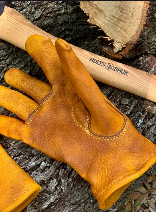 Elk Skin Gloves from badger claw leather