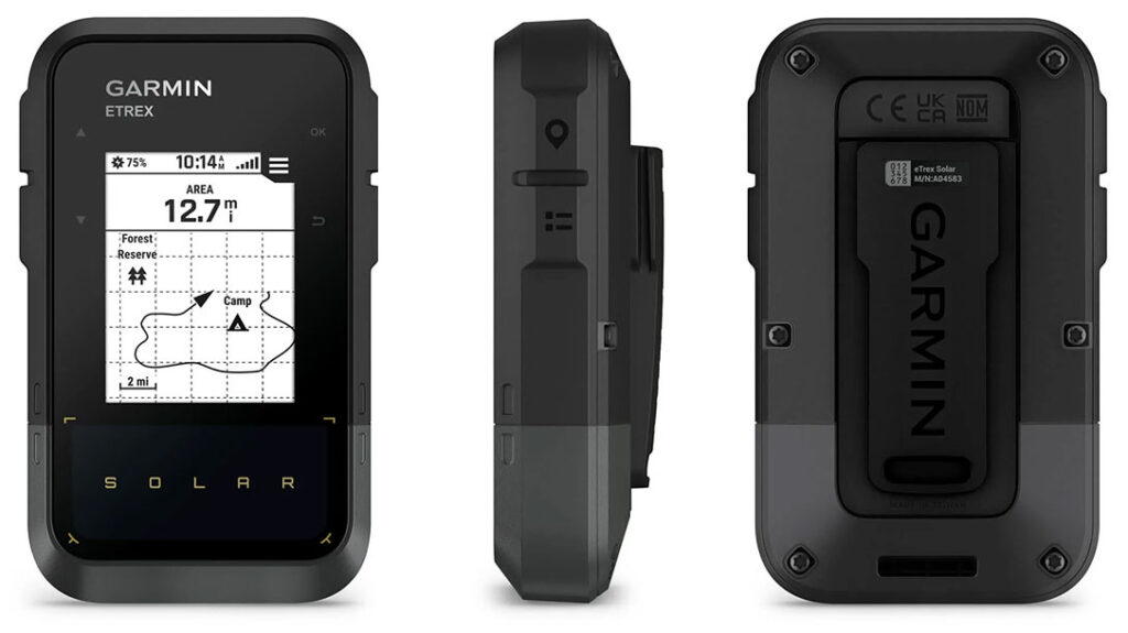 The Garmin eTrex Solar Charging Handheld GPS.