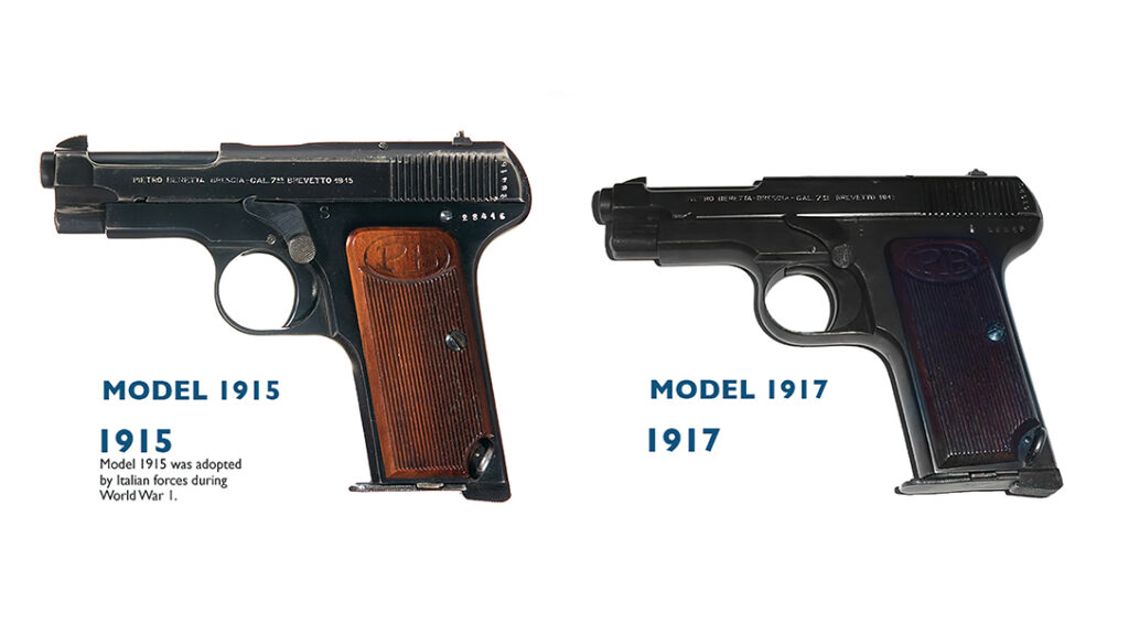 Beretta Model 1915 and Model 1917.
