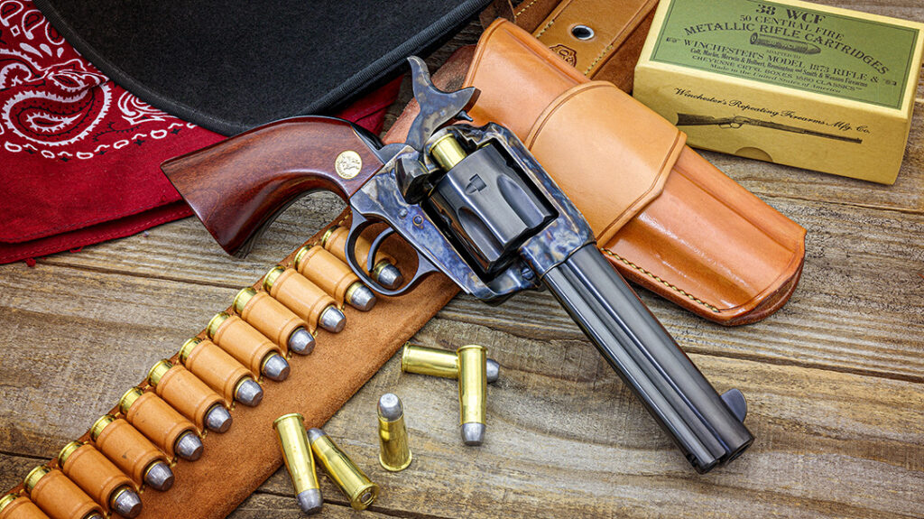 The Cimarron Firearms Model P is an established line and an exacting replica of the Colt Single Action Army; which also known as the Model P or Model 1873.