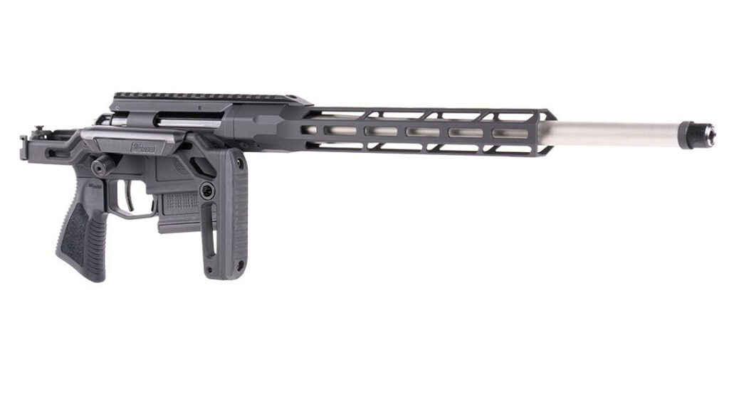 The SIG Sauer CROSS TRAX with the stock folded. 