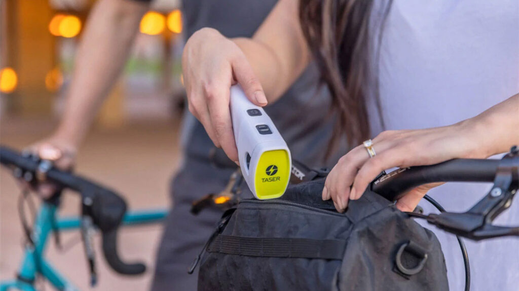 A taser easily fits into any purse.