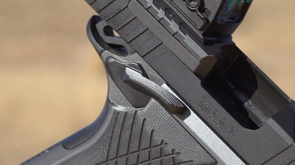 The Kimber KDS9c Rail features and ambidextrous thumb safety.