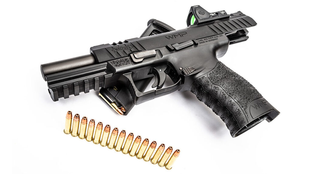 A healthy capacity of 15+1 .22 WMR rounds is something shooters will like in the Walther WMP.