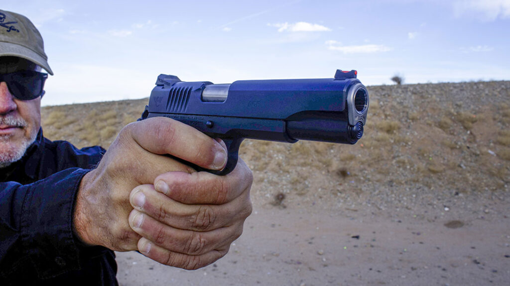 The author ran the Wilson Combat ACP Full Size through multiple drills, both standing and from the bench.