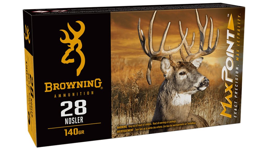 Browning Ammunition MaxPoint 28 Nosler The Tactical Combat Best Rifle Ammo for Tactical Hunting Sport