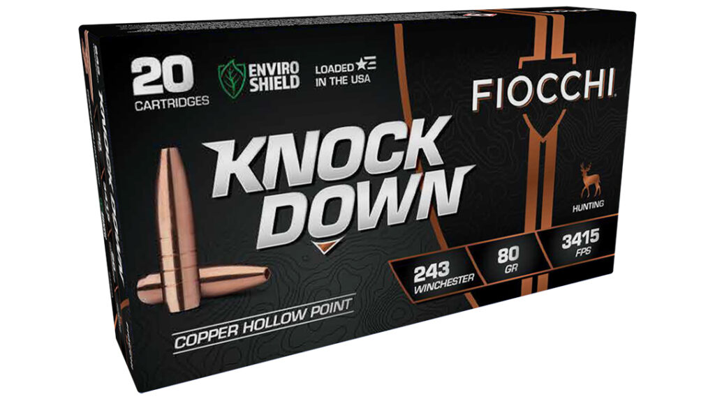 Fiocchi KnockDown 243 WIN The Tactical Combat Best Rifle Ammo for Tactical Hunting Sport