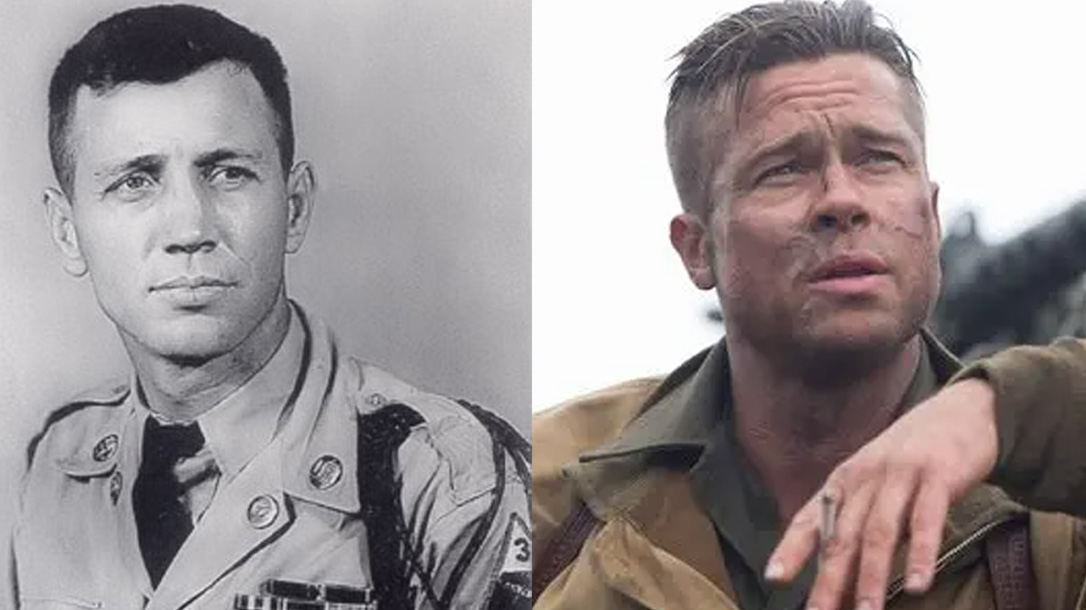 Brad Pitt was the lead actor in the movie Fury, who shared a striking resemblance to the real life person he portrayed.