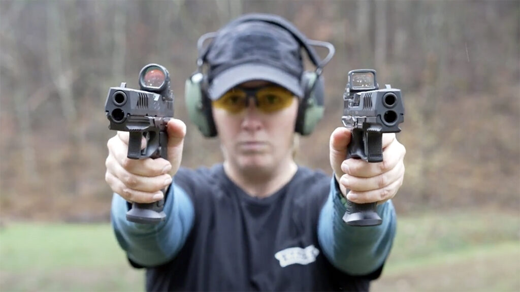 Shooting Walther PDP Match pistols.