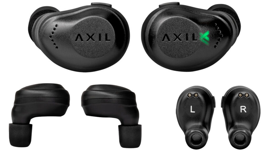 The earbuds have a form factor ideal for fitting well within the ear.