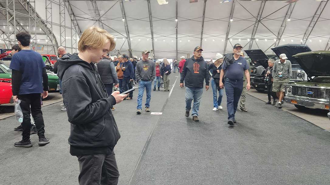 Old and new car enthusiasts can be found walking the endless rows of the auction.