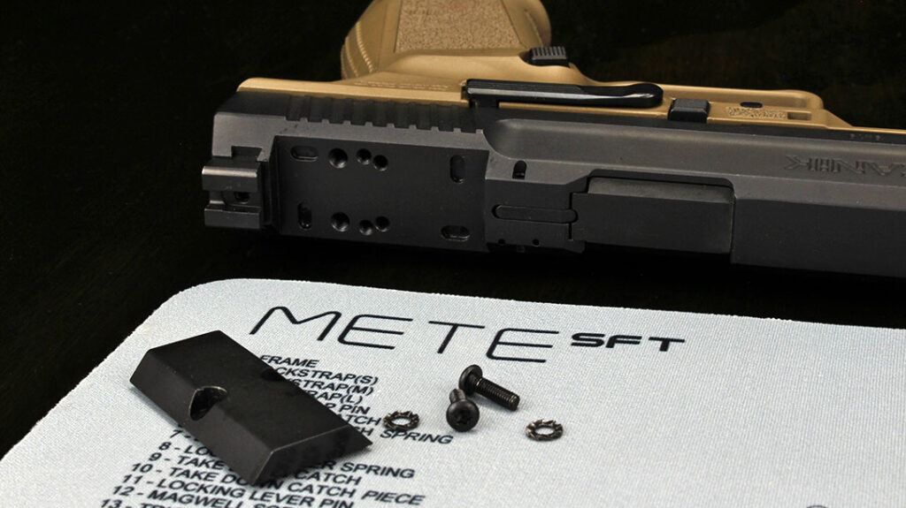 The slide on the Canik METE SFT and SFx has an optic cut for the RMRcc footprint.