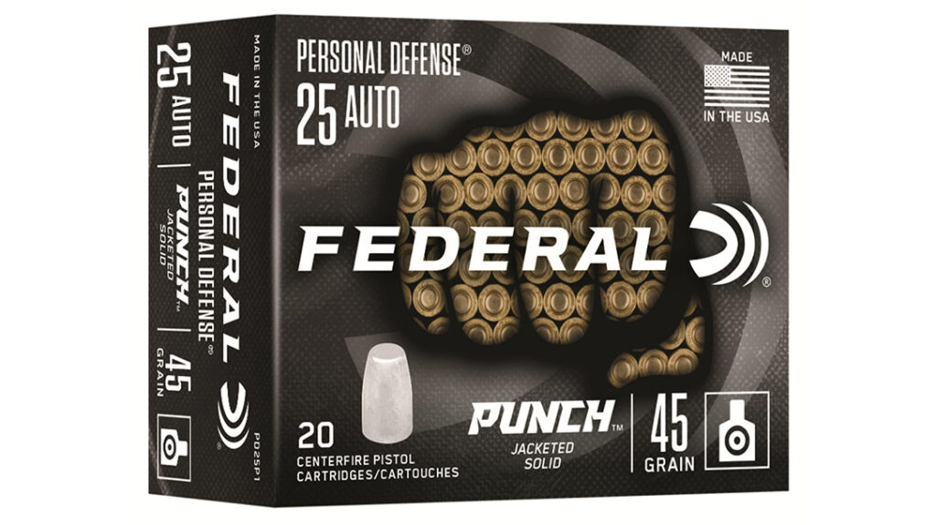 Federal Personal Defense Punch .25 Auto.