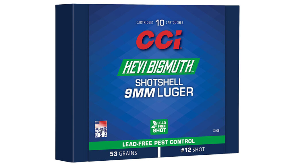 CCI Hevi-Bismuth Pest Control Shotshell 9mm 53gr / #12 Shot.
