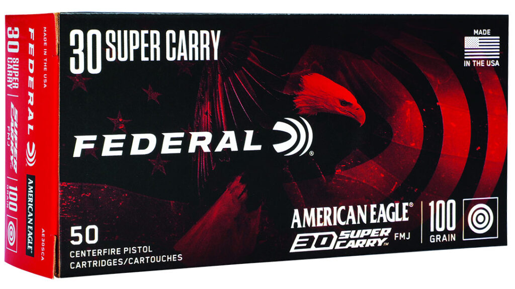 Federal American Eagle 30 Super Carry 100-grain FMJ.