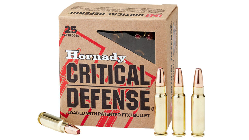 Handgun Ammunition: Hornady 5.7x28mm FN Critical Defense.