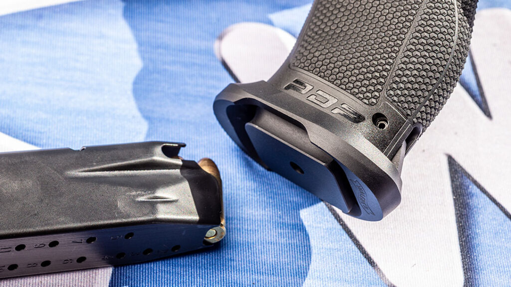 The Walther PDP Full-Size Match features an aluminum flared magazine well for smoother magazine insertion.