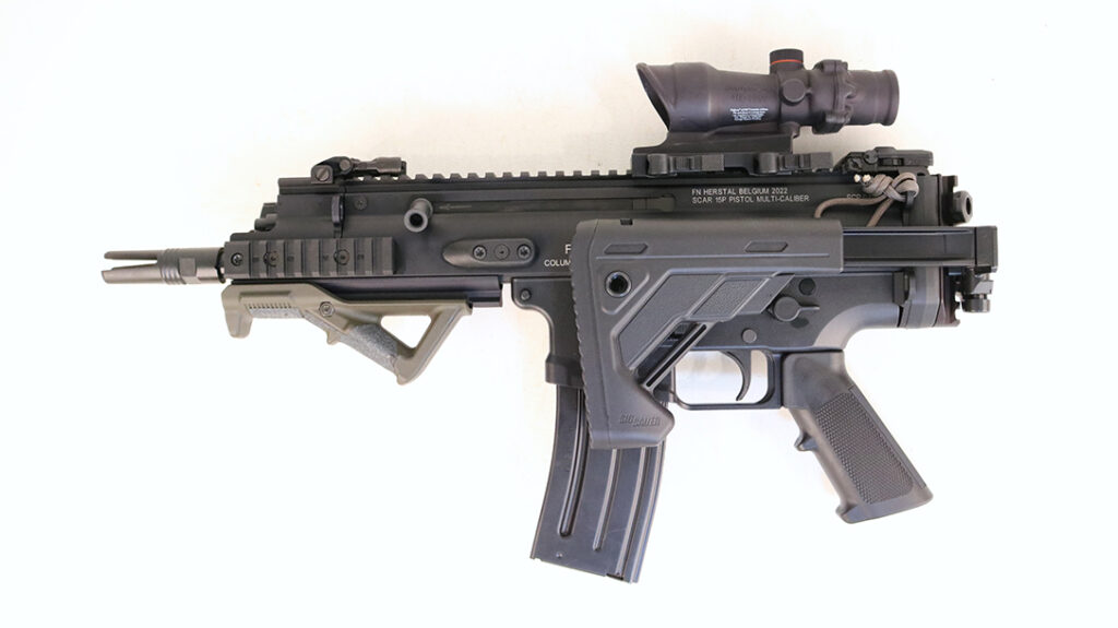 FN SCAR 15 SBR folded. 