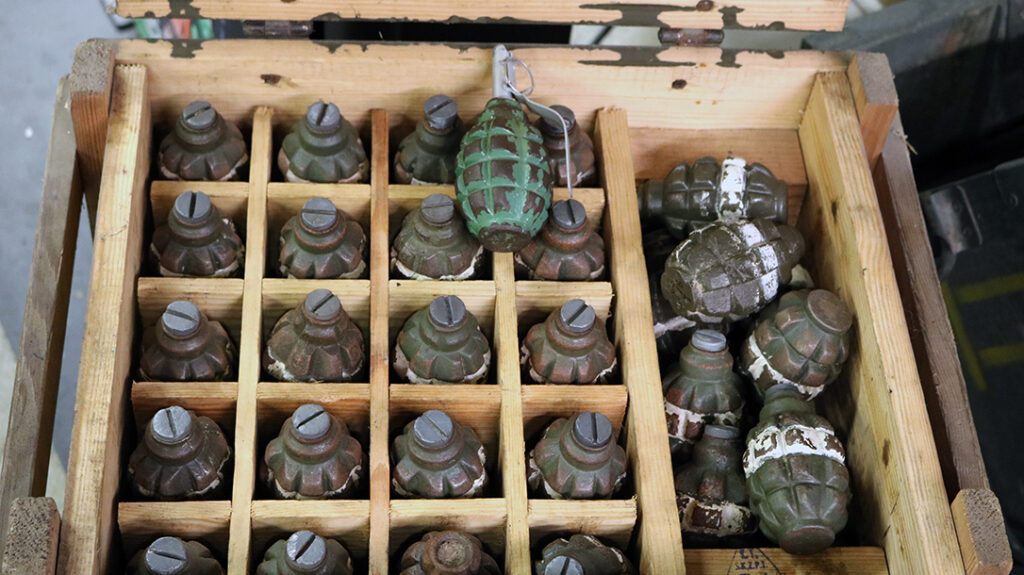 Nothing adds flavor to your favorite man space like a crate of Combloc grenades.
