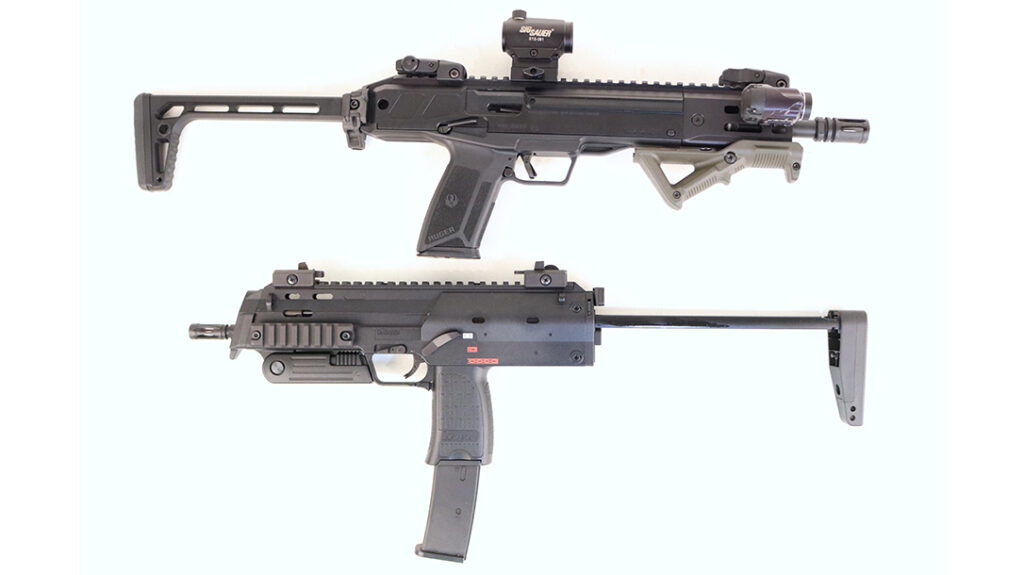 Ruger LC Charger SBR with an HK MP7