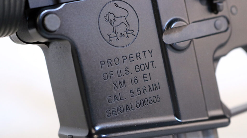 A U.S. Government marked AR receiver. 