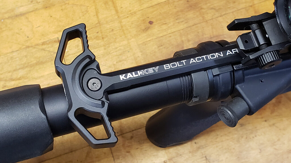 The Kali Key converts your AR to a bolt-action system. 