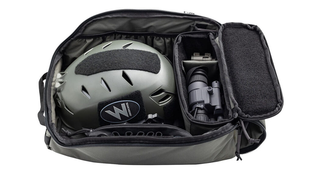 The night vision kit includes a protective pack. 