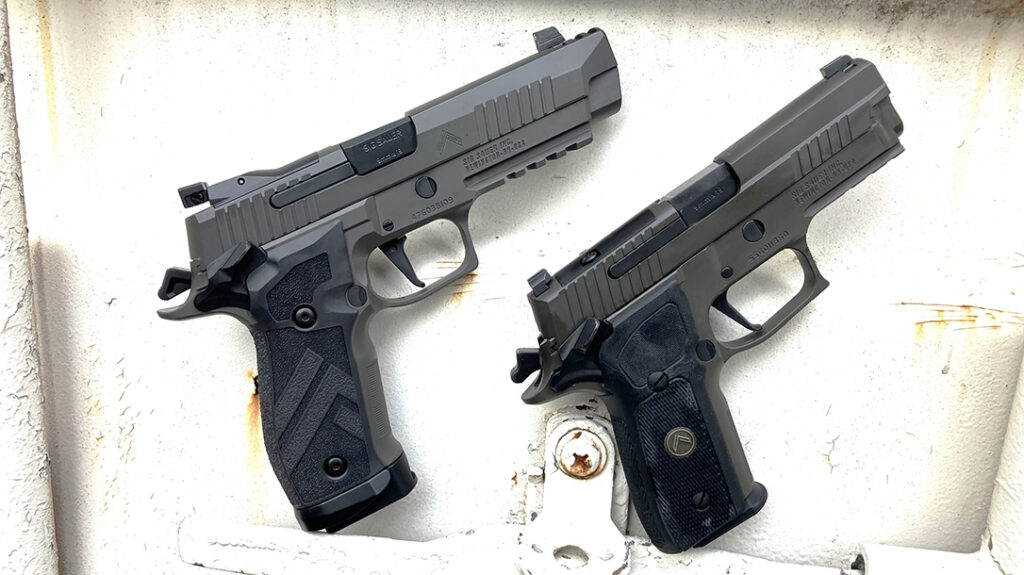 P226 XFIVE LEGION with P229 LEGION SAO. The SIG P229 is a compact variant of the classic P226 model.  
