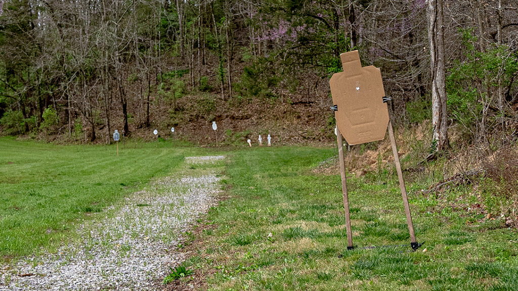 An assortment of paper and steel targets to run a rifle optics transition drill.