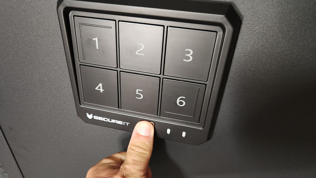 A keypad allows access to your guns instead of relying solely on a fingerprint.