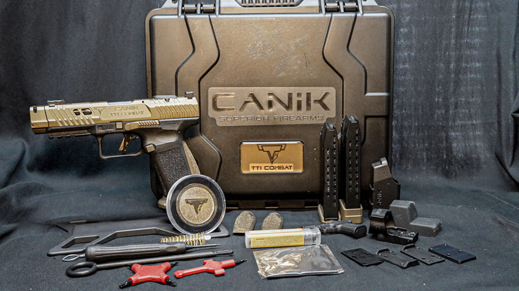 The pistol comes with everything you need to get you on the range right out of the box.