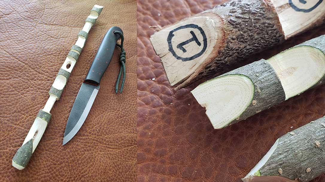 A good Scandinavian ground blade will work well whittling wood down on a try stick.