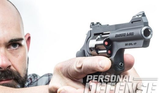 Ruger LCRx revolver pointing