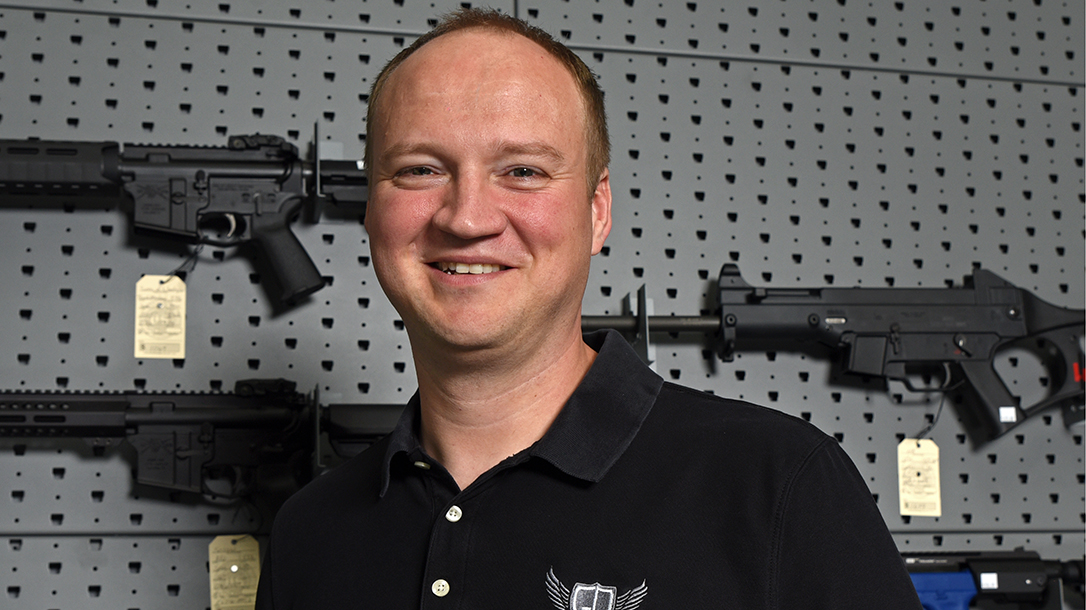 The great salesman is a true asset to any gun shop. 