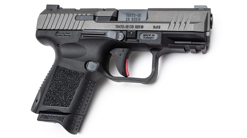 Melhores pistolas abaixo de $ 500, o Canik TP9 Elite SC vem com uma ampla gama de acessórios.