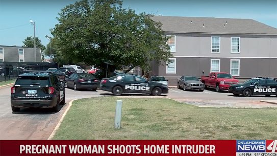 pregnant woman shoots intruder, oklahoma city