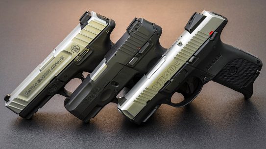 Our group of budge 40 S&W pistol variants prove the 40 isn't dead yet.