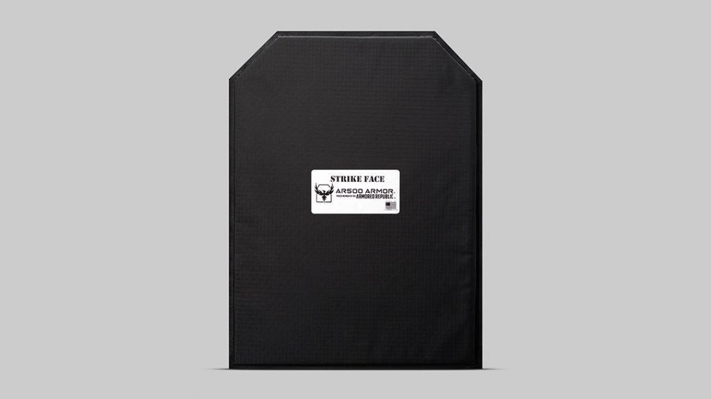Armored Republic AR500 body armor inserts slip into most backpacks and laptop bags.