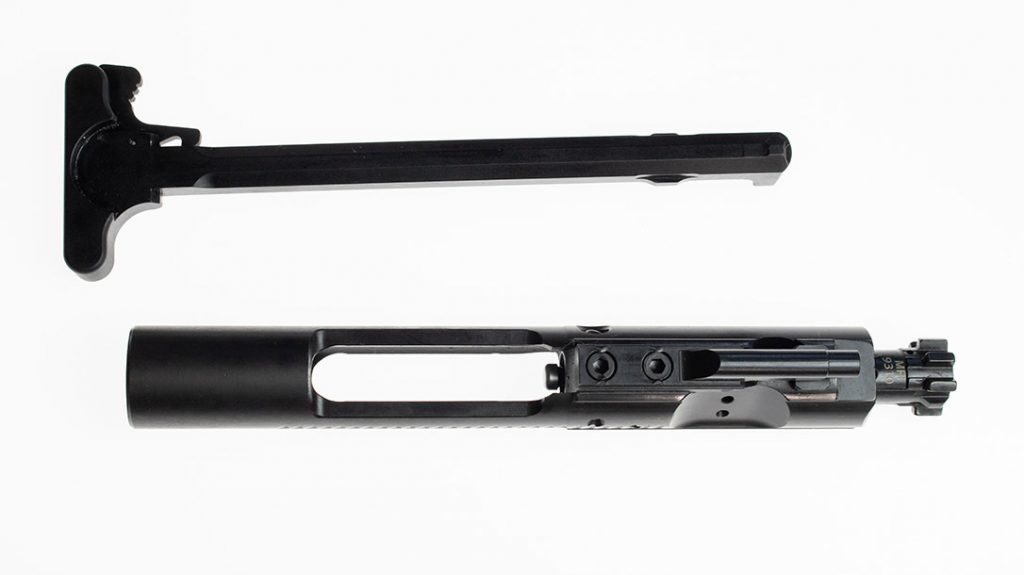 Stag Arms bolt carrier group and charging handle.
