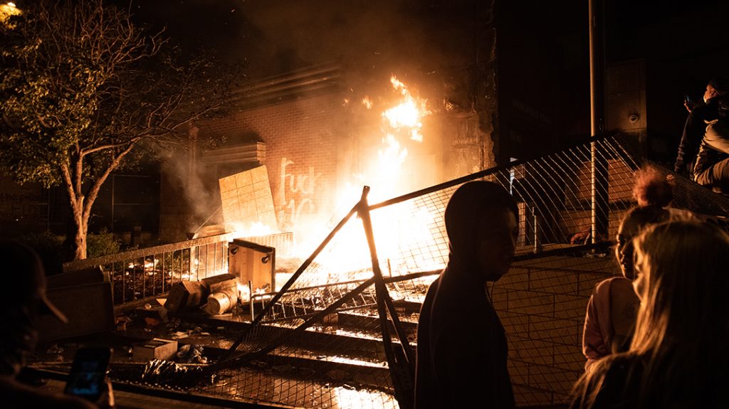 The Minneapolis Police Department’s Third Precinct station was set ablaze during civil unrest in 2020. First responders and citizens in the area can rapidly become victims of such mobs making surviving civil unrest more difficult.