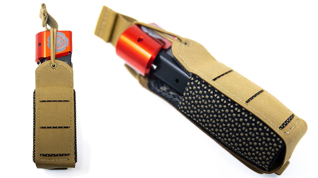 Since pistol magazines are low capacity, two magazine pouches would be ideal.
