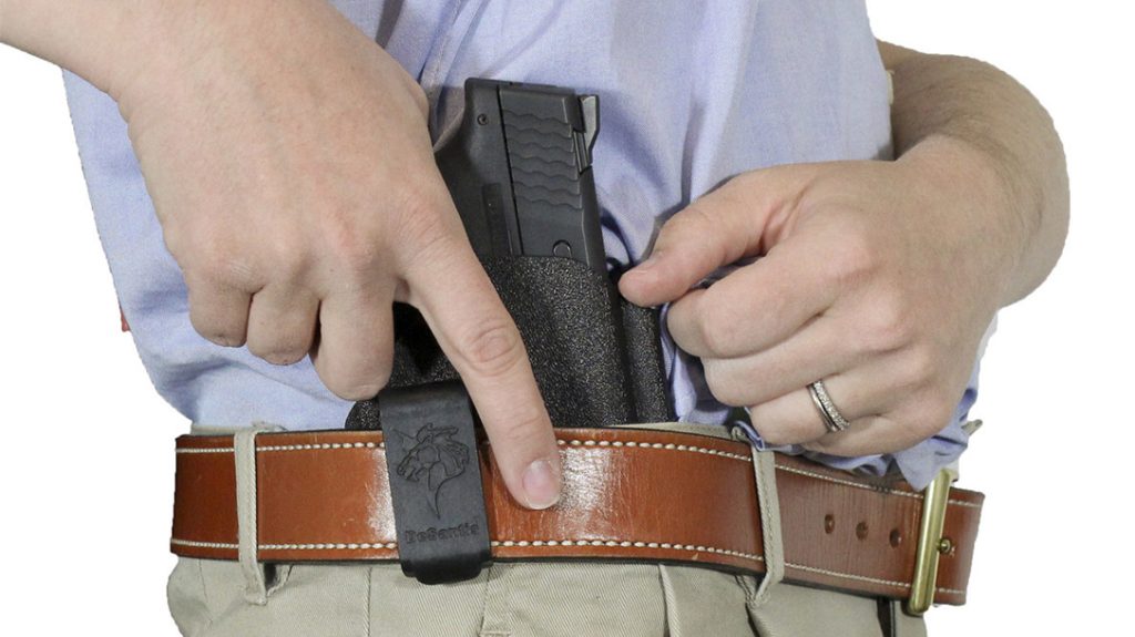 DeSantis Holsters for the Springfield Armory Hellcat Pro.