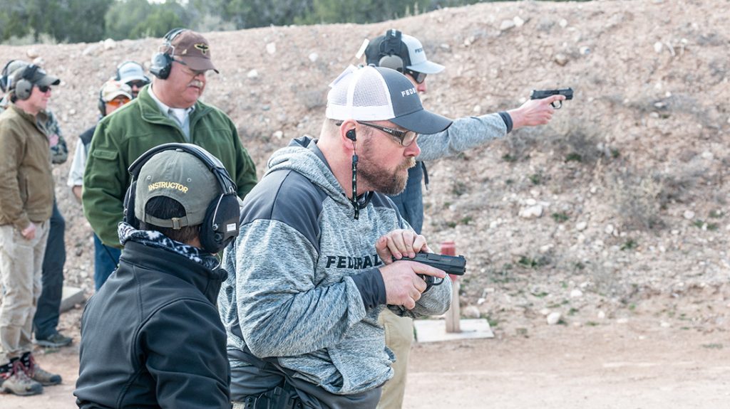 Participants in the course had plenty of opportunity to work on their gun handling and marksmanship skills as part of Gunsite’s Team Tactics course.
