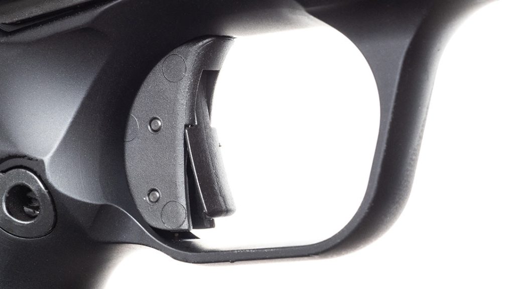 Despite having a manual thumb safety, the trigger sports an integrated safety as well.